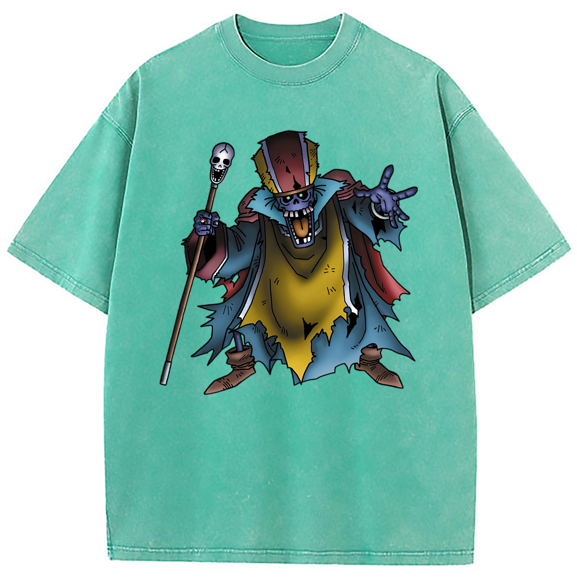 （画像用） ドラゴンクエスト Doragon Kuesuto Dragon Quest 綿100% ヴィンテージ風 半袖Tシャツ（フロントプリント）